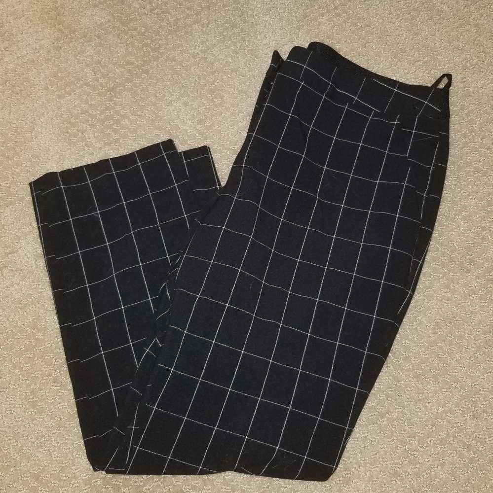 striped black pants